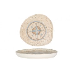 Rinart Farfurie pentru Desert - Celest - Por&Aring;&pound;elan - 20 cm - set de 6