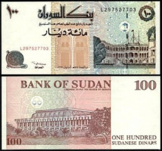 Sudan 1994 - 100 dinars UNC foto