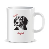 Cana personalizata cu mesaje pentru iubitorii de caini, Iubesc beagleul