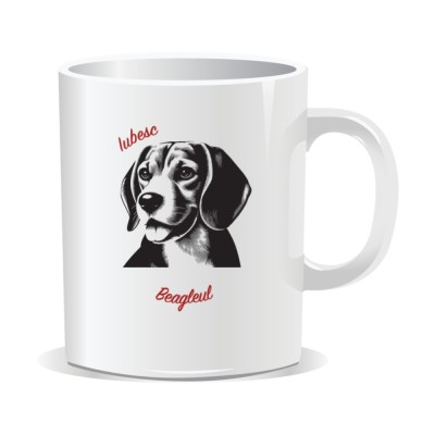 Cana personalizata cu mesaje pentru iubitorii de caini, Iubesc beagleul foto