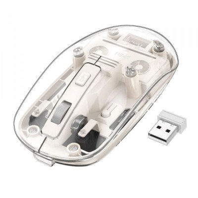 Mouse Wireless HOCO GM29, 1600DPI, Alb foto