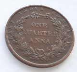 328. Moneda India one quarter anna 1838