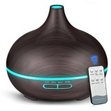 Difuzor Uleiuri Esentiale FOXMAG24&reg;, 550 ml, Ultrasonic, AROMA M303 Aromatherapy, Wenge, 7 culori, Telecomanda