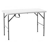 Masa dreptunghiulara pliabila multifunctionala, 120x75x60cm, alba Household NewTrend