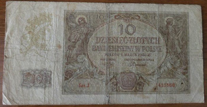 10 zloți 1940, Polonia