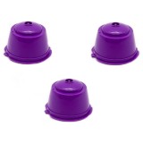 Set 3 Capsule cafea, reutilizabila, reincarcabila, compatibil Dolce Gusto, violet