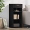 Gossi dulap, negru, 40x42,5x93 cm, lemn prelucrat