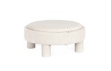 Cumpara ieftin Taburet alb cu tava servire mdf natur Talya &Oslash;80x34h