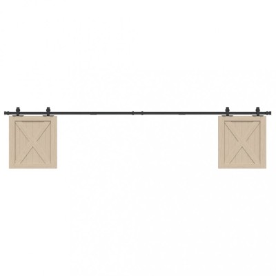 vidaXL Set uși glisante pentru dulap 244 cm oțel carbon 4009680 foto