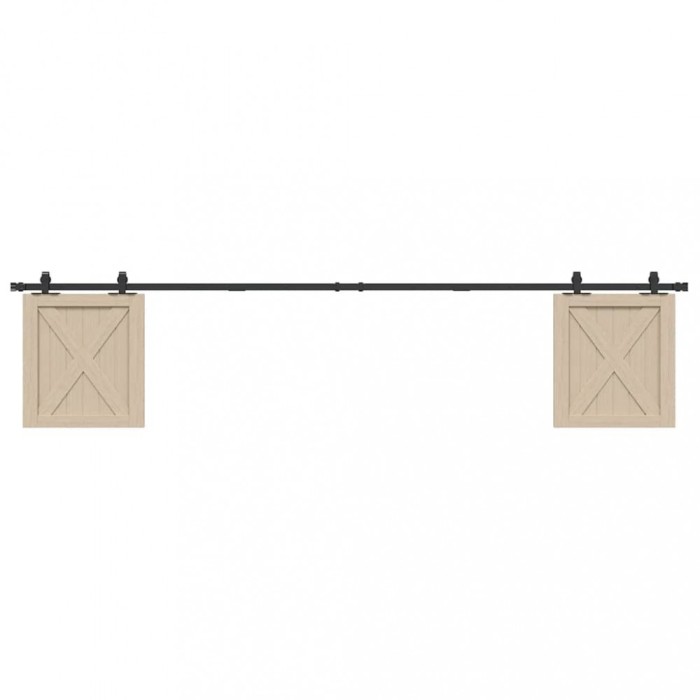 vidaXL Set uși glisante pentru dulap 244 cm oțel carbon 4009680