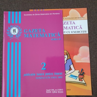 GAZETA MATEMATICA NR 2/2015 +SUPLIMENT foto