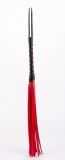 Bici Cu Franjuri Din Piele, Negru + Rosu, 58 cm