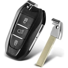 Carcasa Cheie Auto Techstar cu 3 butoane, Compatibila Peugeot 308, 408, 508, 3008, 5008, Citroen C3, C4, DS