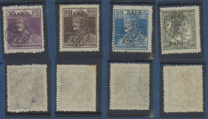 Emisiunea Cluj 1919 Karl &amp; Zita lot 4 timbre neuzate MNH