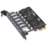 Adaptor PCI-e 1X la 7 porturi USB 3.0 - Revizia 2022.3, fara alimentare