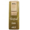Bricheta Metalica Gravata, Personalizata cu Textul Tau, cu Gaz, Antivant, Reincarcabila, Aurie, Cutie