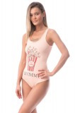 N621-535 Body casual tip maiou cu imprimeu si text inscriptionat in fata