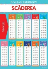 Invata si exerseaza! Scaderea + exercitii (planse educationale) - Litera