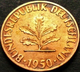 Cumpara ieftin Moneda istorica 1 PFENNIG - RF GERMANIA, anul 1950 * cod 249 B - litera D, Europa