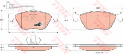 Set placute frana,frana disc ALFA ROMEO GTV (916C_) (1994 - 2005) TRW GDB1212 foto