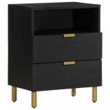 VidaXL Noptieră, negru, 50x33x62 cm, lemn prelucrat