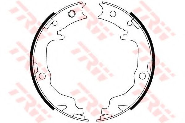 Set saboti frana, frana de mana MITSUBISHI LANCER Limuzina (CY, CZ) (2007 - 2016) TRW GS8804