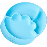 Farfurie din silicon cu ventuza, pentru toddleri, etapa 2 - albastra, Nana&#039;s Manners