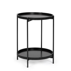 Masuta mdf otel negru Herdys &Oslash;42x52h