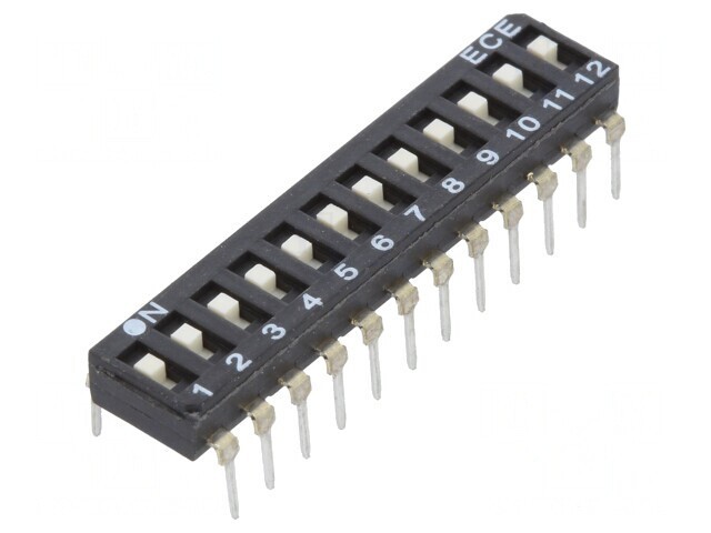 Comutator DIP-SWITCH 12 Secțiuni 24VDC
