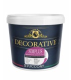 Vopsea decorativa SIMPLUS cu glitter argintiu pe baza de acril 2.5 kg pentru pereti interiori finisaj premium STUCCOAT
