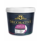 Vopsea decorativa SIMPLUS cu glitter argintiu pe baza de acril 2.5 kg pentru pereti interiori finisaj premium STUCCOAT