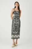 Medicine rochie din amestec de in culoarea negru, midi, mulata