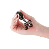 Dop Anal Metalic Rear Assets Clover, Argintiu, 9 cm