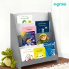 Raft depozitare carti, gri, MDF, U-Grow