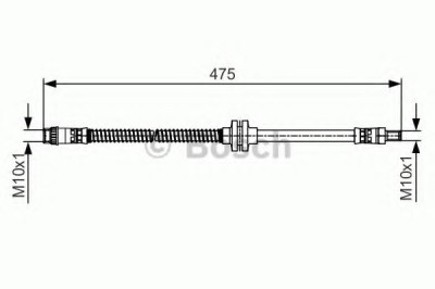 Conducta / cablu frana RENAULT MEGANE II Limuzina (LM0/1) (2003 - 2016) BOSCH 1 987 481 496 foto