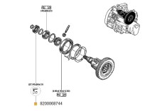 Simering Planetara Dreapta Logan, Sandero I.Ii Renault 8200068744 foto