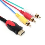 Cablu hdmi 3 rca, audio, av, 1.5m lungime, negru