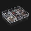 Organizator Bijuterii Acrilic, Model 6 Compartimente, Culoare Transparent, Dimensiuni 15x11x25cm, Oem