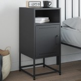 Noptiera Gossi Antracit Otel 36x39x78 cm - Design Industrial, Depozitare, Multifunctionala