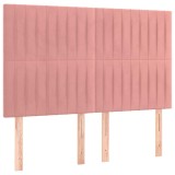 Cumpara ieftin Tablie de pat roz 144x5x118/128 cm catifea