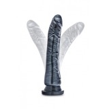 Dildo Carbon Metalic Negru [ 22 cm x 4 cm ]