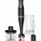 Blender de mana Heinner HB-602PBK, putere: 600W, set complet de accesorii: tocator, tel si recipient