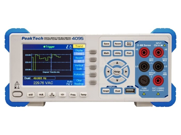 Multimetru de masă True RMS LCD TFT
