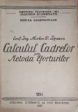 CALCULUL CADRELOR PRIN METODA EFORTURILOR-NICOLAE D. POPESCU