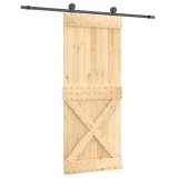 Cumpara ieftin Usa glisanta cu set de feronerie 85x210 cm, lemn masiv de pin
