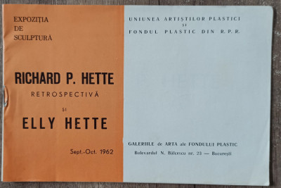 Expozitia de sculptura Richard P. Hette si Elly Hette 1962 foto