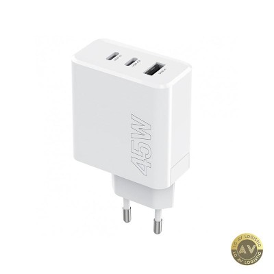 Incarcator Retea MaXlife MXTC-07-45ACC 45W 3A 1 x USB-A - 2 x USB-C Alb foto