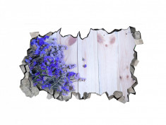 Autocolant decorativ, Gaura in perete, Arbori si flori, Multicolor, 83 cm, 526ST-3 foto