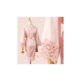 Cumpara ieftin Halat de Dama din Satin, Roz - MEI40