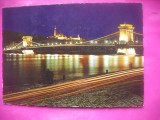 HOPCT 22324 NOCTURNA PODUL CU LANTURI-BUDAPESTA IN 1971 --STAMPILA / TIMBRU -UNGARIA -CIRCULATA